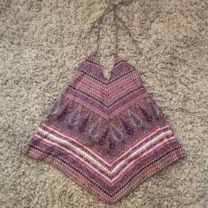 Purple Bandana Patterned Halter